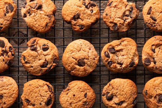 top view chocolate cookies. High resolution photo