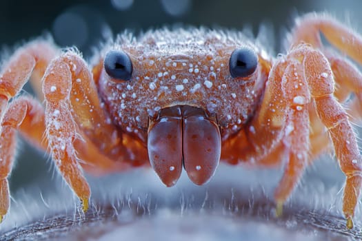 a tick drinking blood.AI generative.