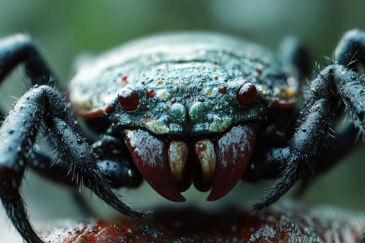 a tick drinking blood.AI generative.