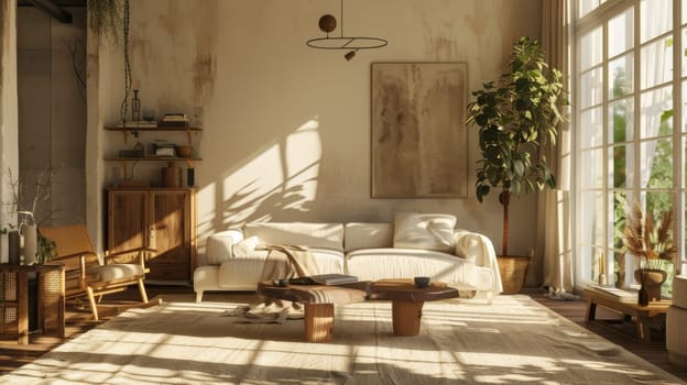 Chic interior design layout offering inspiration for creating a serene and tranquil home