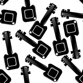 Vector key icon isolated on white background. Key icon. Lock or unlock sign. Padlock. Lock symbol. Unblock. Password icon. Access sign. Private access. Door key.Seamless keys pattern.