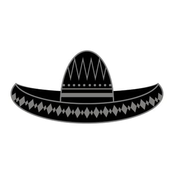 Vector Mexican sombrero. Cinco de mayo symbol isolated on white background.