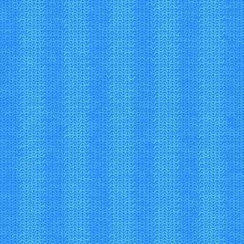 Vector Stylish Knit. Blue Knitted Texture. Woolen Pullover Canvas Print. Winter Fabric Pattern.