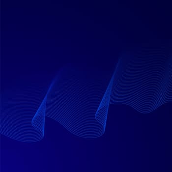 Vector abstract glowing wave lines on dark blue background. Striped lines texture. Dynamic wave pattern. Modern flowing wavy lines. Futuristic technology concept.