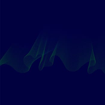 Vector abstract glowing wave lines on dark blue background. Striped lines texture. Dynamic wave pattern. Modern flowing wavy lines. Futuristic technology concept.