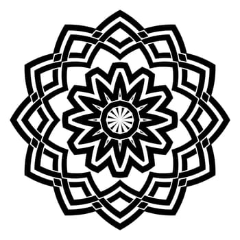 Vector round ornament. Decorative vintage ethnic pattern for tattoo or logo. Celtic knots frame. Scandinavian traditional ornament.