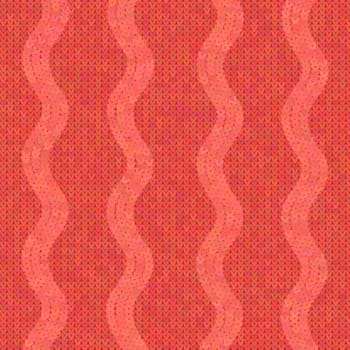 Vector Stylish Knit. Red Knitted Texture. Woolen Pullover Canvas Print. Winter Fabric Pattern.