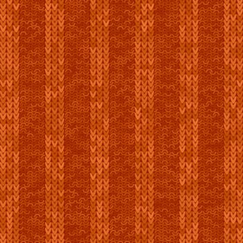 Vector Stylish Knit. Red Knitted Texture. Woolen Pullover Canvas Print. Winter Fabric Pattern.