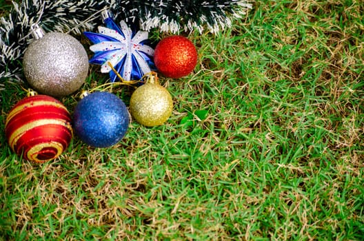 Top view of Christmas decoration with customizable space for text, ideas or wishes. Christmas Season Celebration with copy space.