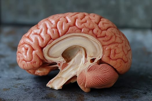 A Detailed Anatomical Model of the Human Brain with Visible Structures