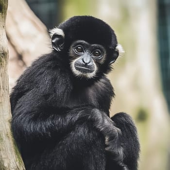 Wild Gibbon Primate Monkey Ape Animal