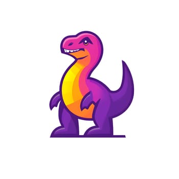 Cartoon Dinosaur T-Rex Historic Reptile Icon Symbol