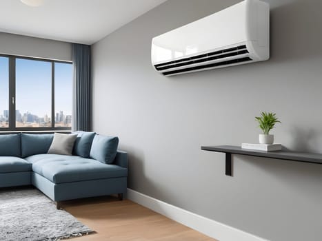 Air conditioner in modern apartment