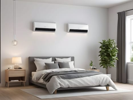 Air conditioner in modern apartment
