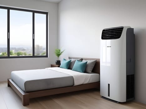 Air conditioner in modern apartment