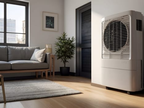 Air conditioner in modern apartment