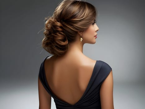 Back of the beautiful fashion woman