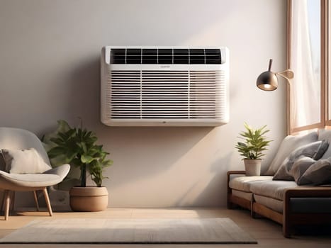 Air conditioner in modern apartment