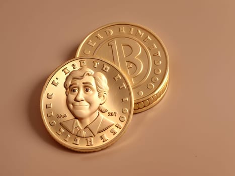 Funny cute coin money character