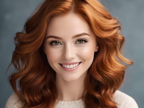 Portrait of beautiful ginger girl