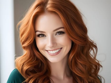 Portrait of beautiful ginger girl