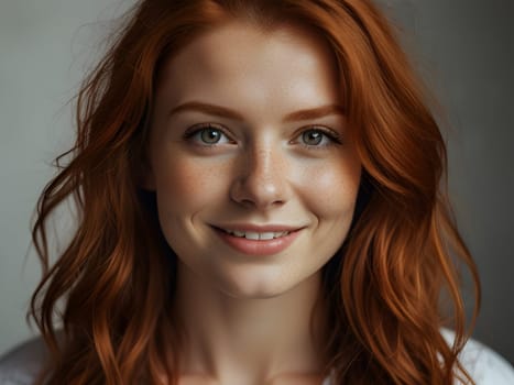 Portrait of beautiful ginger girl