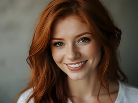 Portrait of beautiful ginger girl