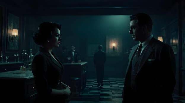 Dark picture of the couple cinematic look