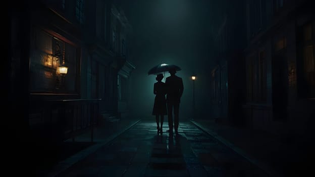 Dark picture of the couple cinematic look