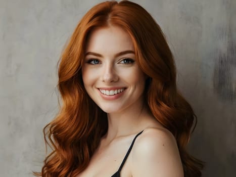 Portrait of beautiful ginger girl