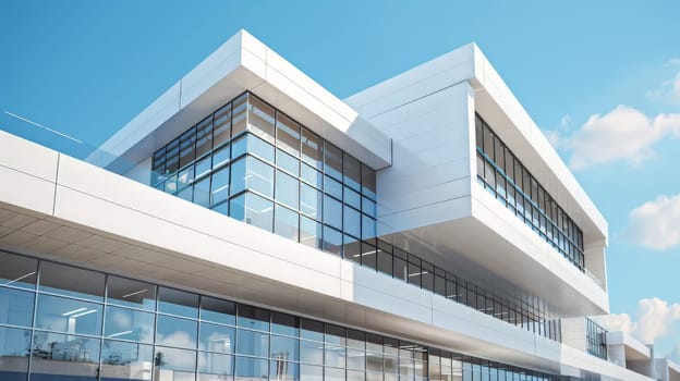 Contemporary architecture with ample copy space for marketing