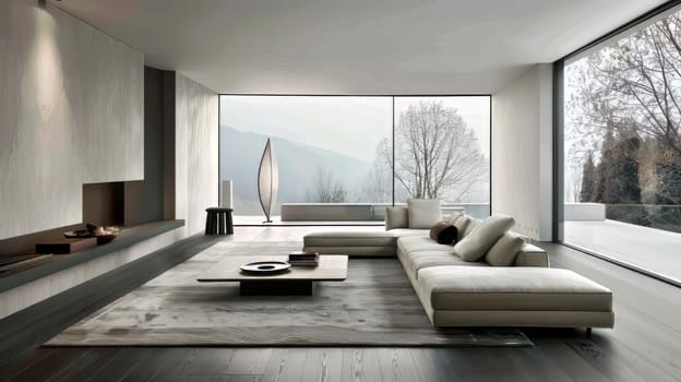 Contemporary living room with minimalist furnishings