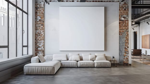 Contemporary interior decor providing a blank canvas for your creative marketing ideas