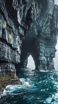 Dramatic sea caves carved by centuries of erosion