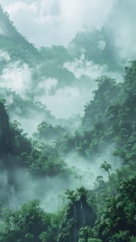 Ethereal cloud forests shrouded in mist