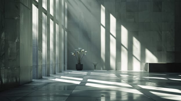 Evocative shadow play highlighting the sophistication and refinement of interior decor