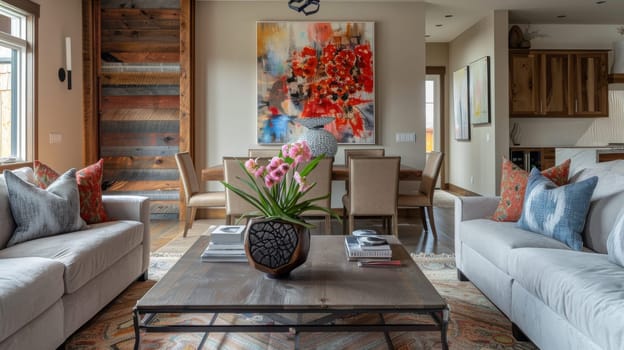 Interior decor arrangement highlighting the importance of creating a focal point in a room