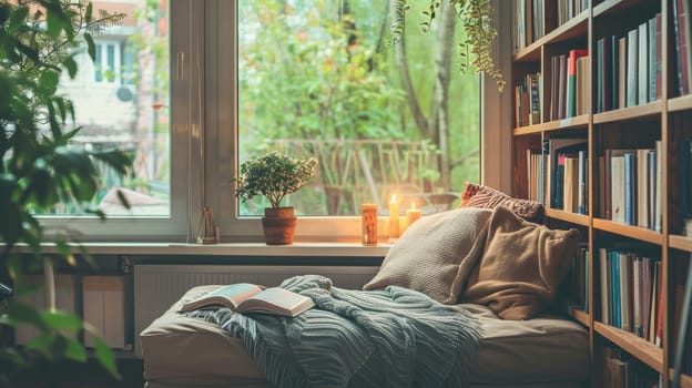 Interior decor arrangement showcasing the importance of creating a cozy reading nook