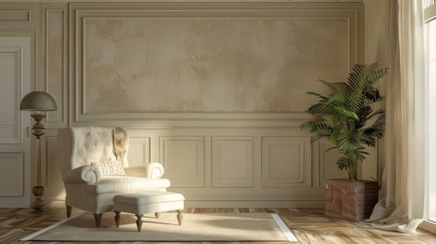 Interior decor with generous copy space, ready for your creative additions