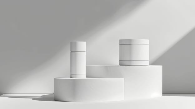 Minimalist product display with copy space for advertising
