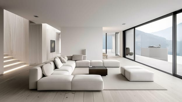 Minimalist living room with comfortable seating