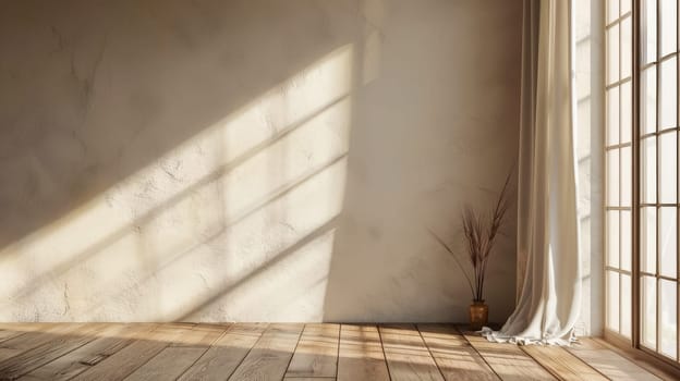 Neutral-toned background with room