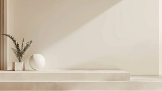 Neutral color palette with space for promotional messaging