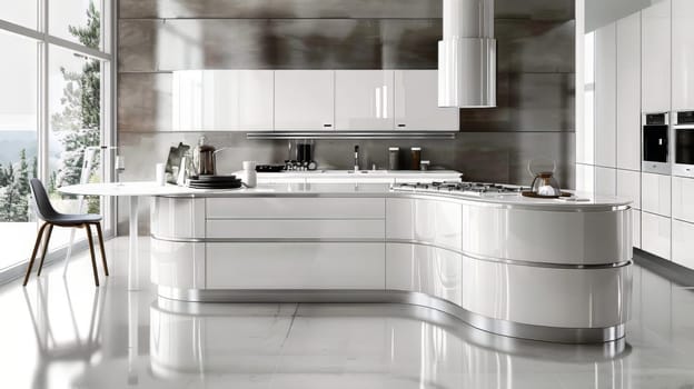 Minimalist kitchen with streamlined features