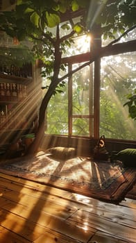 Peaceful meditation space for spiritual growth