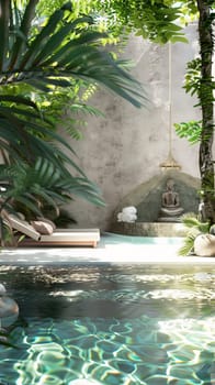Tranquil oasis for meditation and mindfulness