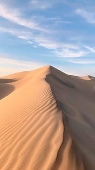 Towering sand dunes sculpted by the wind