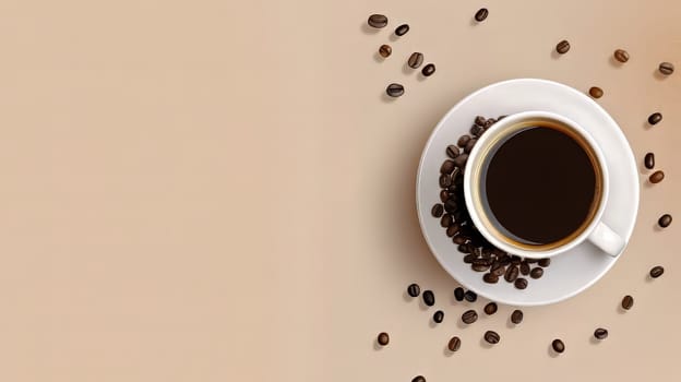 Simplistic layout featuring a cup of coffee and open space for customization