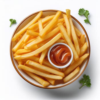 french fries vegetarian food, AI generated image