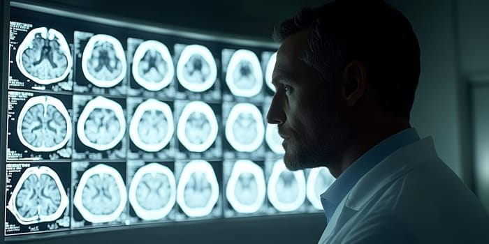 Radiographer at work. AI generative.